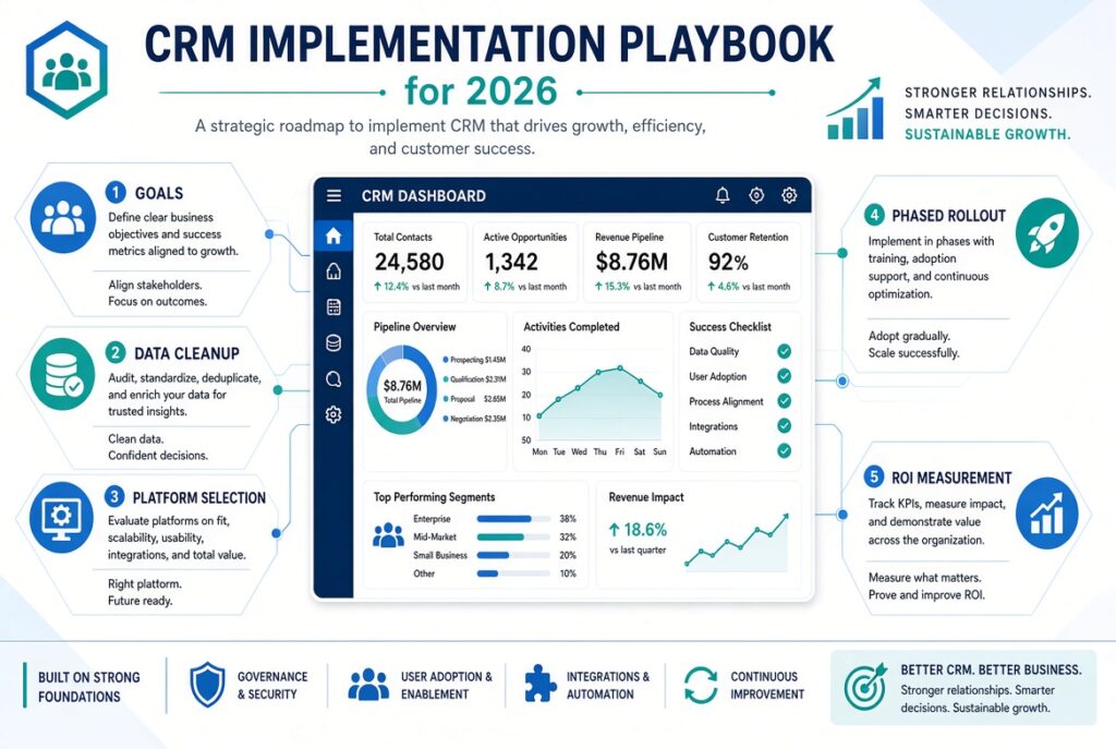 The 2026 CRM Playbook: How to Choose, Implement, and Scale a System That Actually Delivers Results